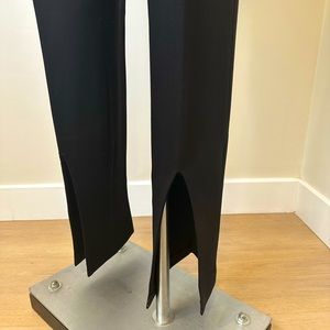 Zara black flare split leg pants